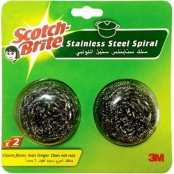 Scotch-Brite 3M Metallic Spiral Ball Spécial Inox x2 (lot de 3 soit 6 spirales)