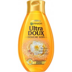 Garnier Ultra Doux Douche Soin Huiles d’Argan et de Camélia 250ml (lot de 4)