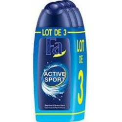 Fa Gel douche Active Sport Men Cap tonique GinKgo 3x250ml