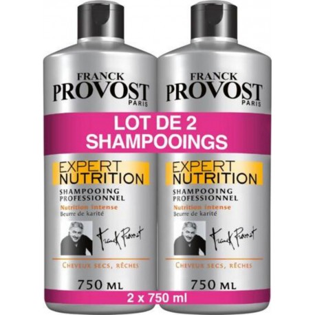 FRANCK PROVOST Shampooing Expert Nutrition 2x750ml x2 flacons 750ml