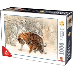 DToys Puzzle 1000 pièces : Animals : Tigres