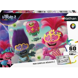 Nathan Puzzle 60 pièces : Trolls 2 : Poppy et Branche