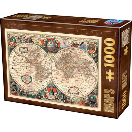 DToys Puzzle 1000 pièces : Vintage Map