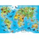 EDUCA Puzzle 150 pièces : Mappemonde animaux