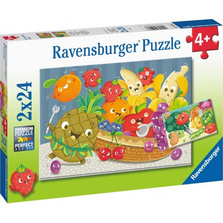 RAVENSBURGER Puzzles 2x24 pièces Les petits fruits et légumes