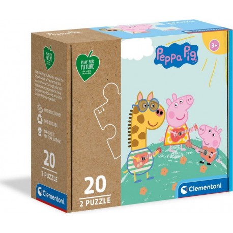 CLEMENTONI Puzzle 2x20 pièces Peppa Pig