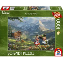 Schmidt Puzzle 1000 pièces Mickey & Minnie dans les alpes