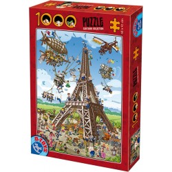 DToys Puzzle 1000 pièces : Cartoon Collection : Tour Eiffel