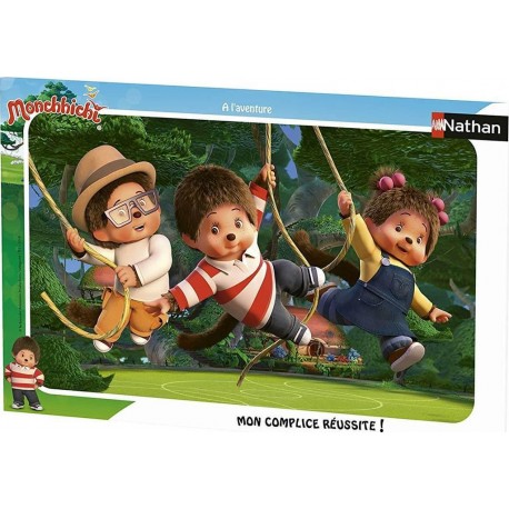 Nathan Puzzle Cadre 15 pièces : A l'aventure Monchhichi