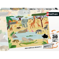 RAVENSBURGER Puzzle Nathan 30 pièces Les animaux de la savane