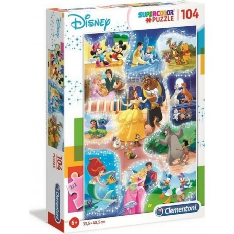 CLEMENTONI Puzzle 104 pièces SuperColor Disney Dance