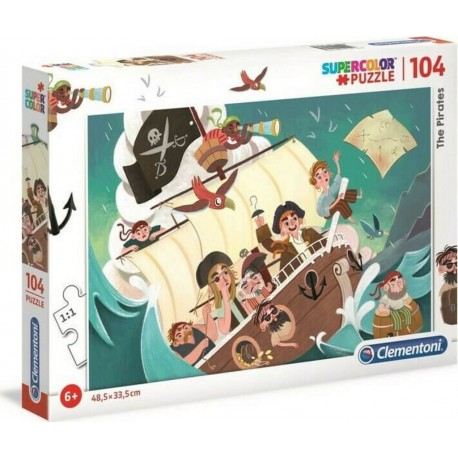 CLEMENTONI Puzzle 104 pièces Super Color Pirates