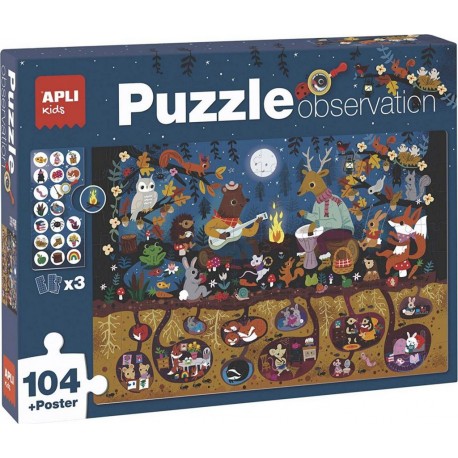 Apli Agipa Puzzle Observation Foret 104 pieces