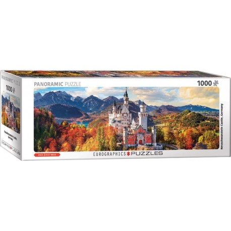 Eurographics Puzzle 1000 pièces panoramique : Château de Neuschwanstein en automne