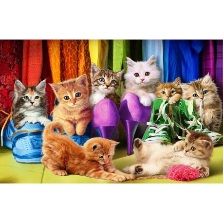 Eurographics Puzzle 1000 pièces : Chatons arc-en-ciel