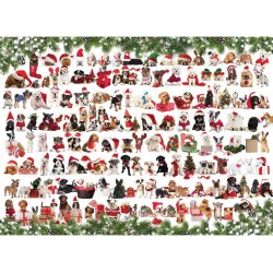 Eurographics Puzzle 1000 pièces : Chiens en costume de noël