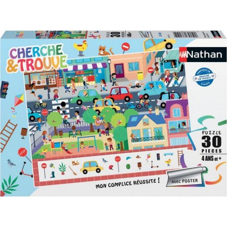 Nathan Puzzle cherche et trouve 30 pieces en ville