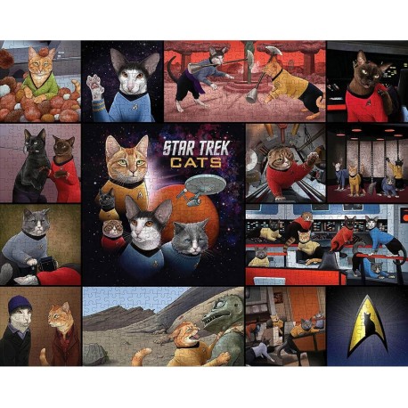 Puzzle 1000 pièces : Chats, Star Trek