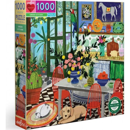 Eeboo Puzzle 1000 pièces : Cuisine verte