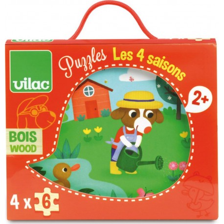 Vilac Puzzle 4 x 6 pièces : Les 4 saisons