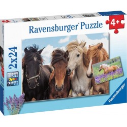 RAVENSBURGER Puzzles 2x24 pièces L'amour des chevaux