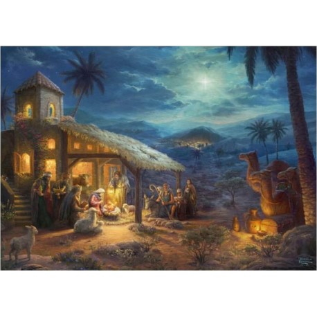 Schmidt Puzzle 1000 pièces : La naissance du Christ Spirit, Thomas Kinkade