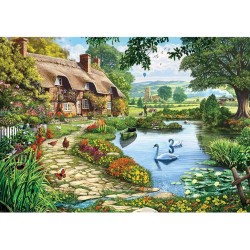 KS Games Puzzle 1500 pièces : Cottage au bord du lac