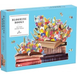 Puzzle forme 750 pièces : Livres fleurs