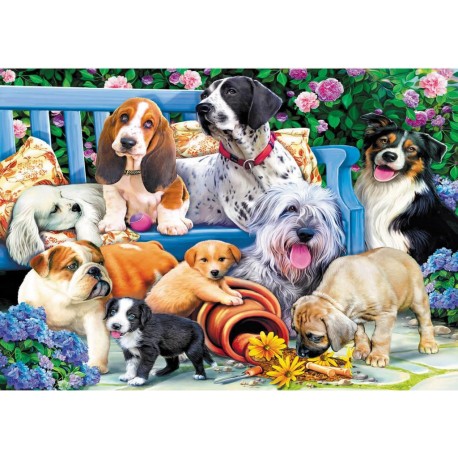 Trefl Puzzle 1000 pièces : Chiens du jardin