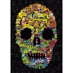 Heye Puzzle 1000 pièces : Doodles skull