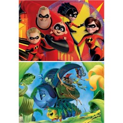 EDUCA Puzzle 2 x 48 pièces : Les indestructibles / 1001 pattes, Pixar