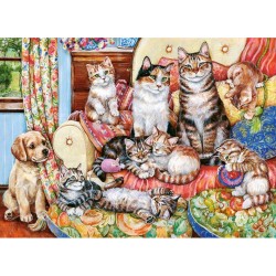 Castorland Puzzle 300 pièces : Famille de chats