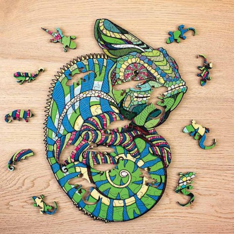 Youdoit Puzzle en bois coloré Caméléon 28 x 37,1cm