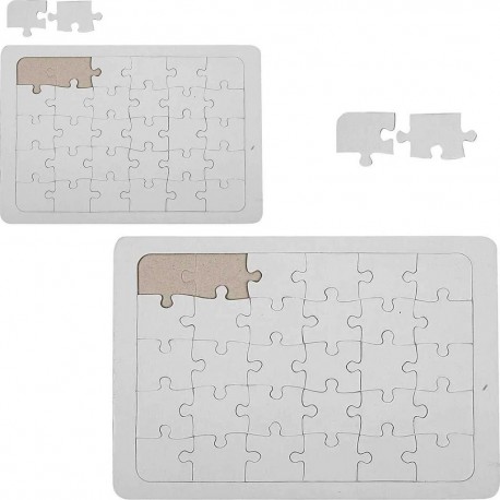 Youdoit 2 puzzles blancs à décorer 21 x 30 et 15 x 21cm