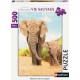 Nathan Puzzle 500 p elephants dans les steppes