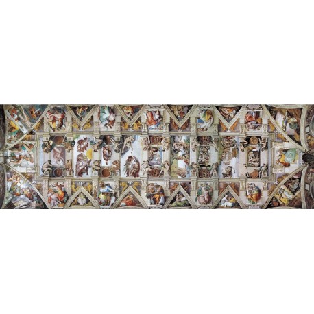 Eurographics Puzzle 1000 pièces panoramique : Le plafond de la Chapelle Sixtine