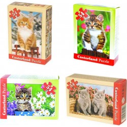 Castorland Lot Puzzles Chats mini : 4 puzzles de 54 pièces