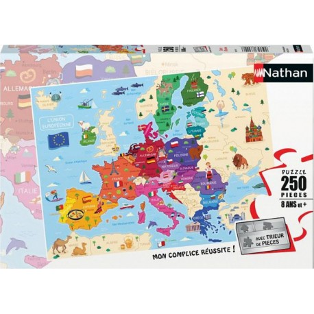 Nathan Puzzle 250 p carte d'europe