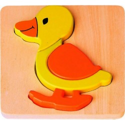 Puzzle en bois JOUECO bois ecologique Canard enfant