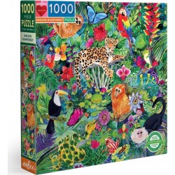 Eeboo Puzzle carré 1000 pièces : La forêt Amazonienne