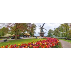 Jumbo Puzzle panoramique 1000 pièces : Parc Keukenhof, Hollande