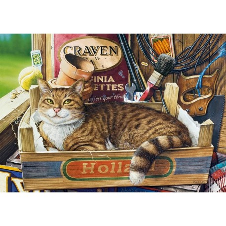 Castorland Puzzle 500 pièces : Chat dans sa caissette