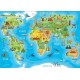 EDUCA Puzzle 150 pièces : Mappemonde monuments