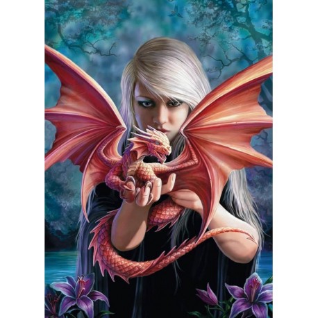 CLEMENTONI Puzzle 1000 pièces : Anne Stokes : Dragon Kin