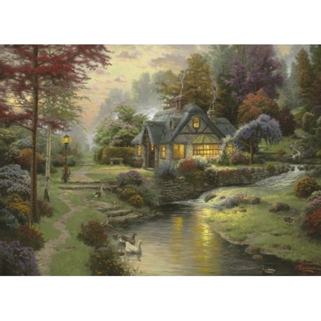 Schmidt Puzzle 1000 pièces Thomas Kinkade : Calme vespéral