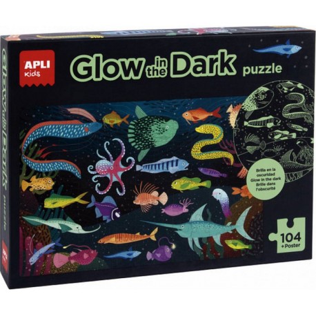 Apli Agipa Puzzle Glow in the dark Ocean 104 pieces