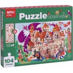 Apli Agipa Puzzle chateau observation 104 pieces