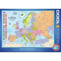 Eurographics Puzzle 1000 pièces : Carte d'Europe