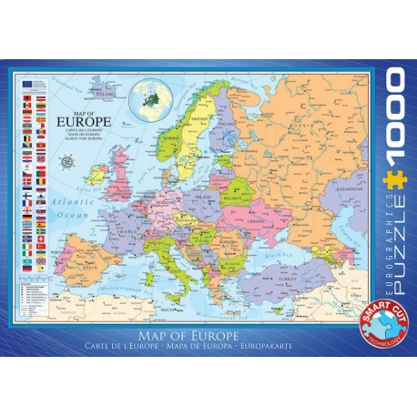 Eurographics Puzzle 1000 pièces : Carte d'Europe