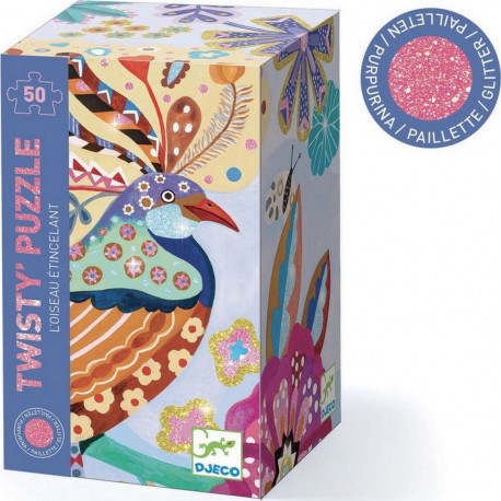 Djeco Wizzy puzzle l oiseau etincellant 50 pieces